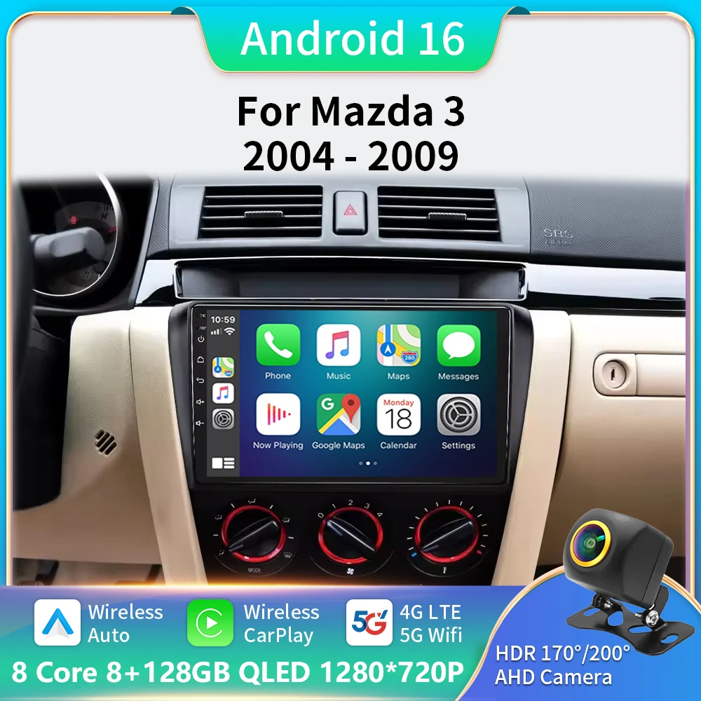 Car Radio For Mazda 3 2004 2005 2006-2009 Car AutoRadio Android Multimedia Video Player Navigation GPS DVR DSP Stereo 5G WIFI BT