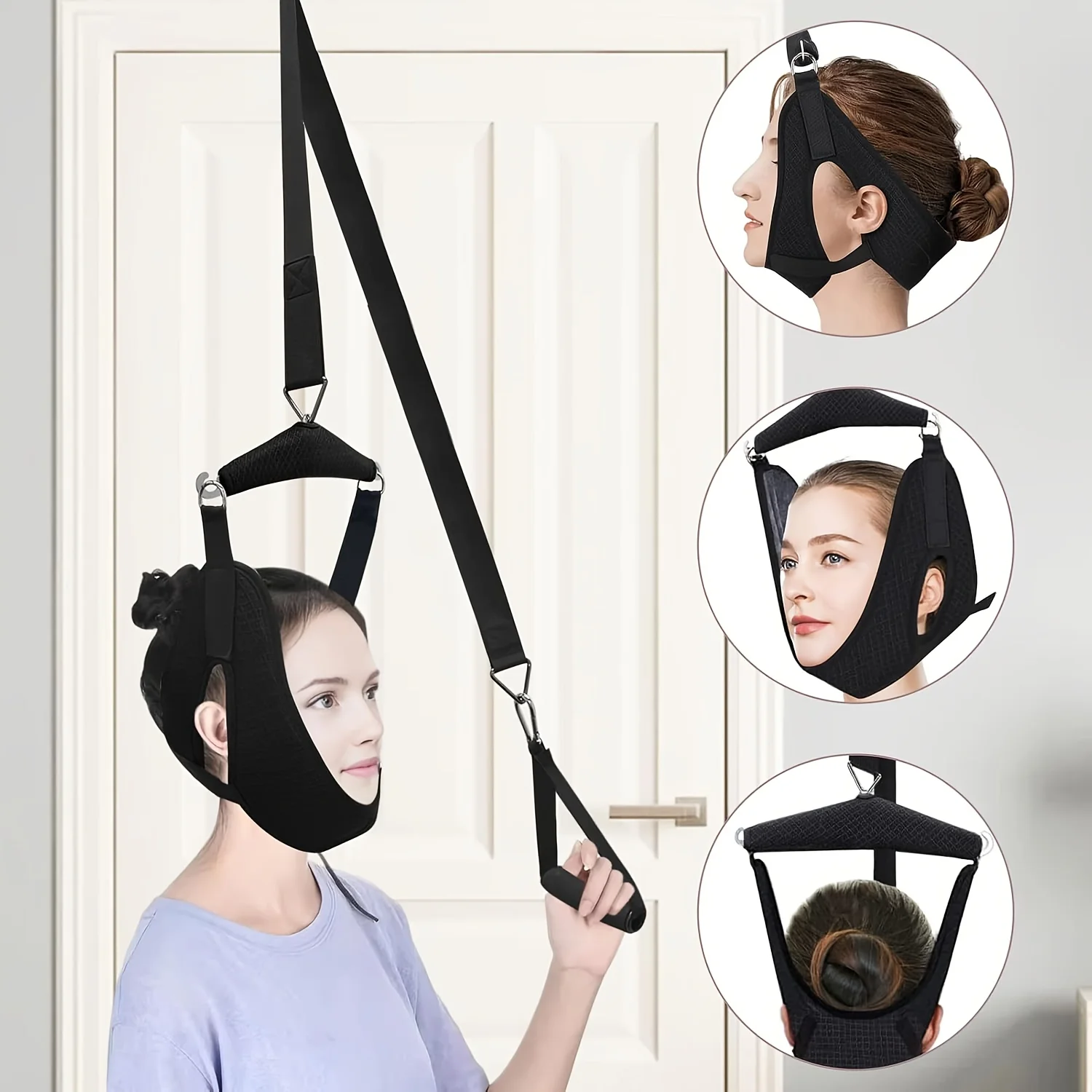 Nackenstützgurt – Schlüsselbein- und Haltungstrainer, zusammenklappbares Nackengerät für Fitnessstudio, Reisen – ideales Neujahrsgeschenk – Detail 6