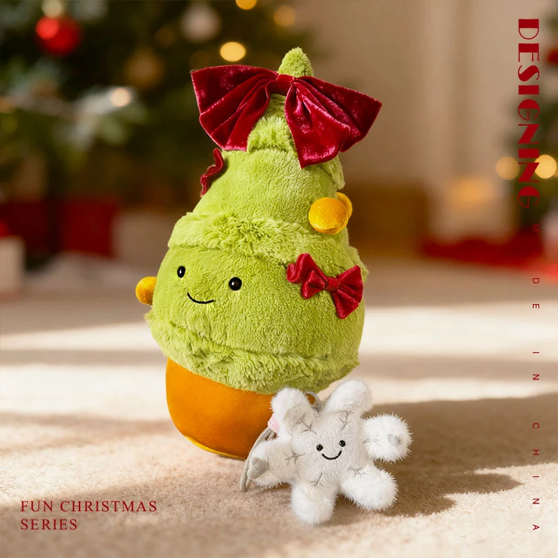 Christmas Beautiful Wreath Tree Snow Pendent Plush Delicate Cute Festival Gifts Door Home Bag Decro