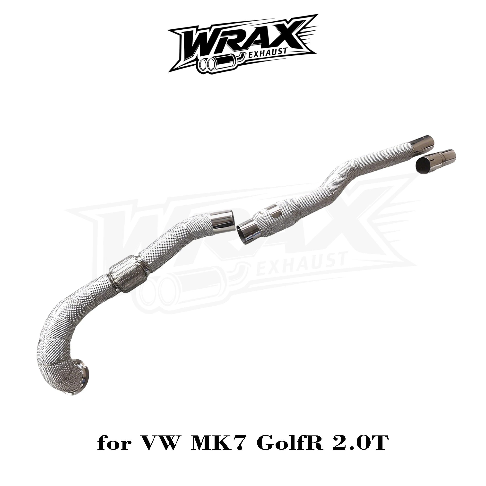 

WRAX Exhaust for VW MK7 Golf R 2.0T 2014-2020 SS304 Downpipe Free Heat Shield Upgrade Bolt-On Install Plug-and-Play