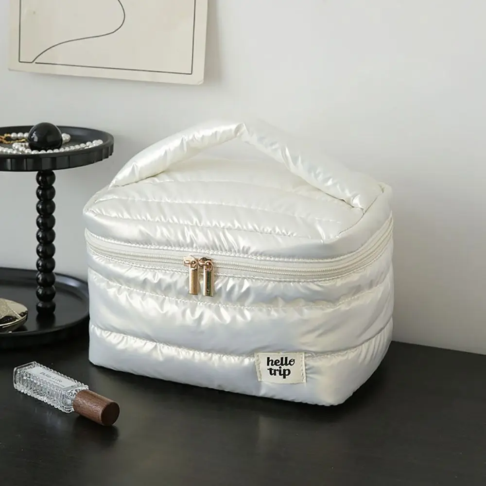 حقيبة مكياج عصرية ذات سعة كبيرة، متعددة الوظائف للتخزين، حقيبة أدوات الزينة المحمولة، حقيبة غسيل منظم للسفر