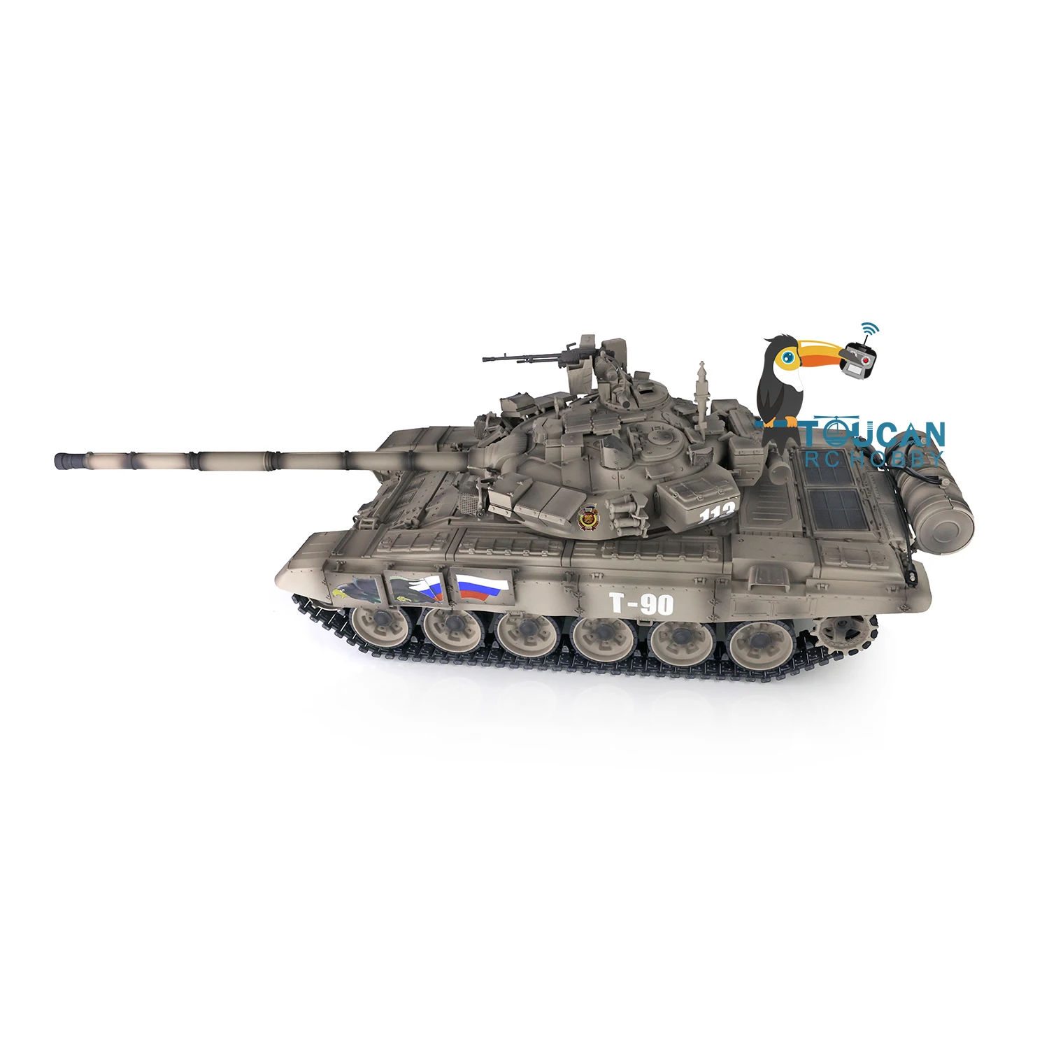 2,4 GHz HENG LONG 1/16 RC Panzer 7,0 Kunststoffversion Russland T90 3938 RTR Modell Infrarotlautsprecher BB-Einheit Rauchspielzeug TH17858