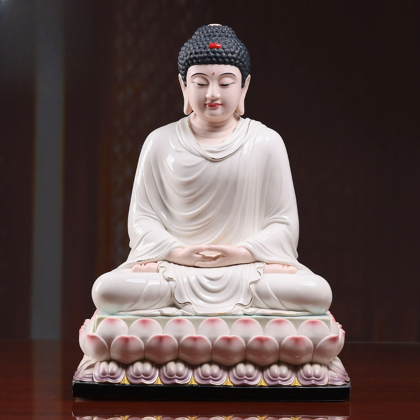 CZ Ceramics Sakyamuni Amitabha  Medicine Buddha Three Treasures Buddha Tathagata Buddha Home Offering