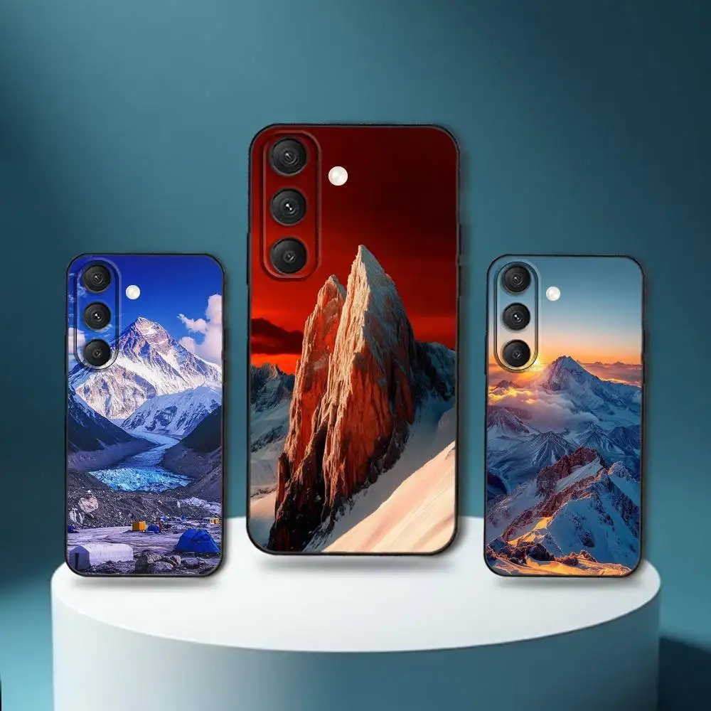 

Everest mountain world first Phone Case For Samsung S25,S24,S23,S22,S21,S20,S10,Ultra,Plus,Lite,FE,Soft Silicone Black Cover