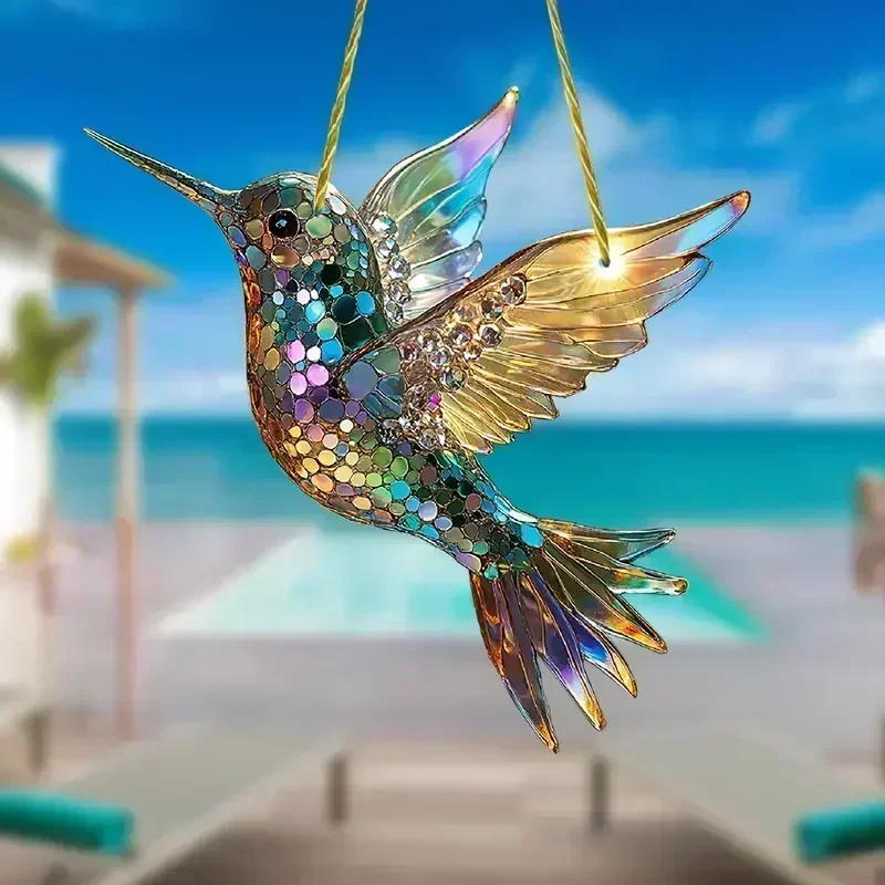 Gorgeous Hummingbird Sun Catcher - 7.87