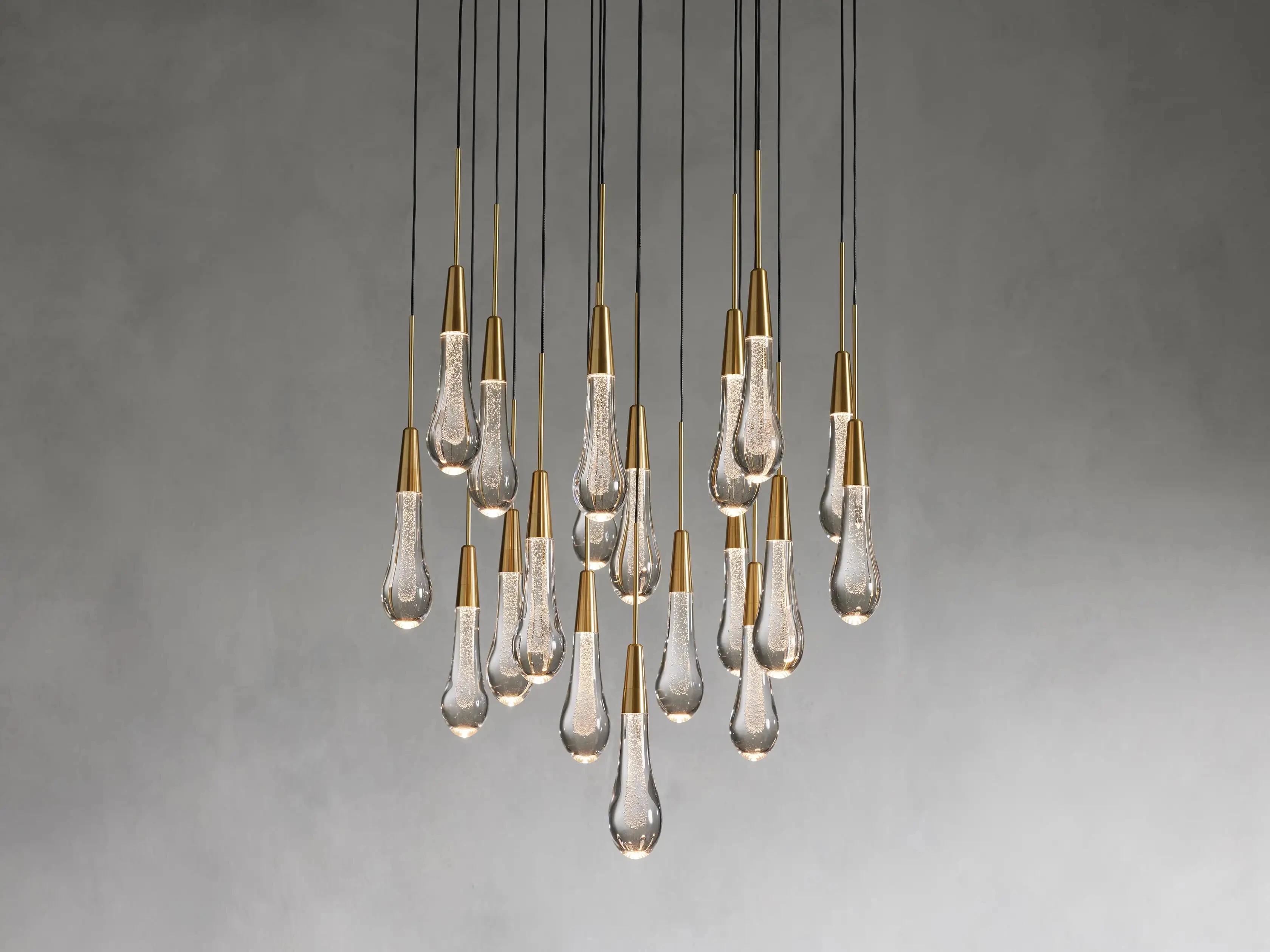 

Crystal Long Chandelier for Bar Hotel Reception Pendant Lights Living Room Hanging Lamps Villa Staircase Decor Chandeliers