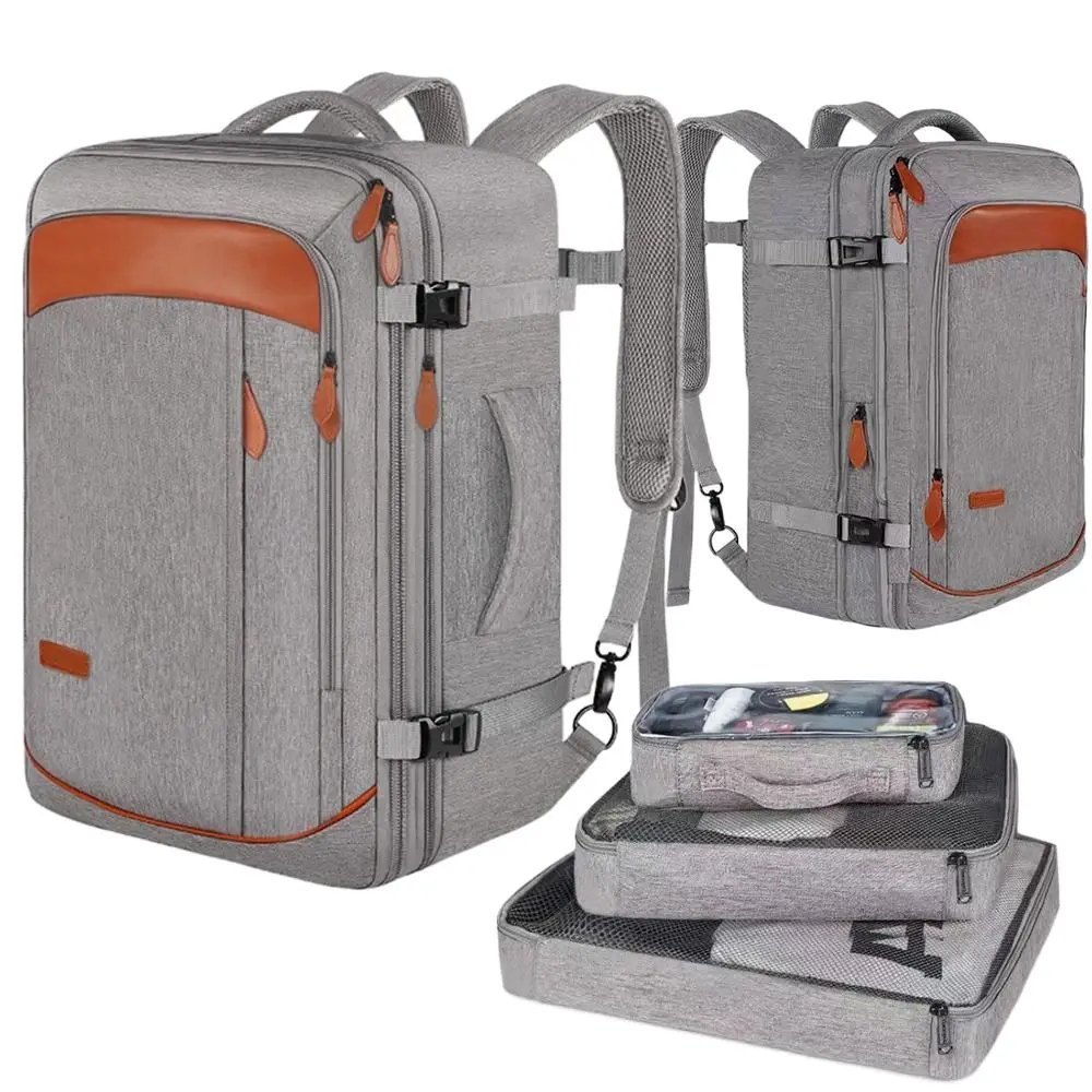 

Fashion 50L Large Travel Backpack Expandable Shoe Pouch Carry On Backpack Waterproof Oxford Travel Luggage Bagpack Hiking
