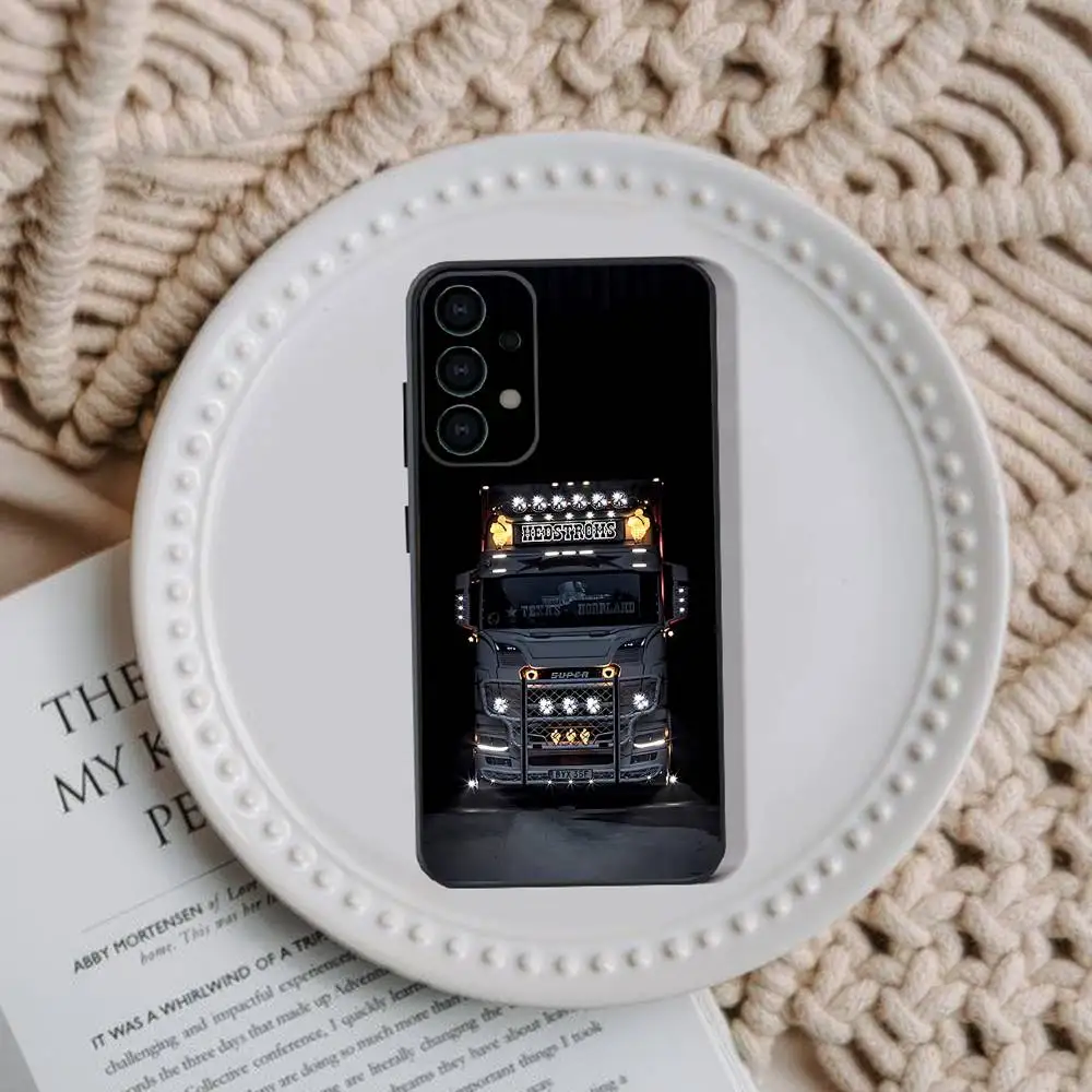 S-SCANIA Trucks SA-AB Phone Case For Samsung Galaxy A73,31,32,72,41,53,52,71,22,5G,Note,J7,8,9 Soft Black Cover