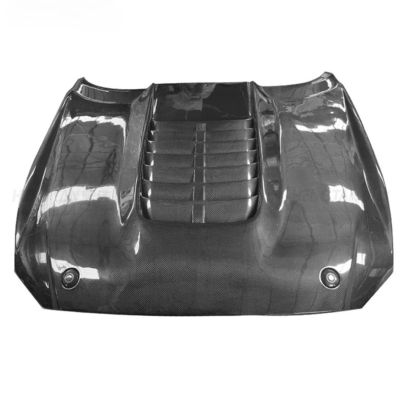 

For 2015 + Ford Mustang Carbon Fiber Modified GT500 Cover Hood Auto Parts