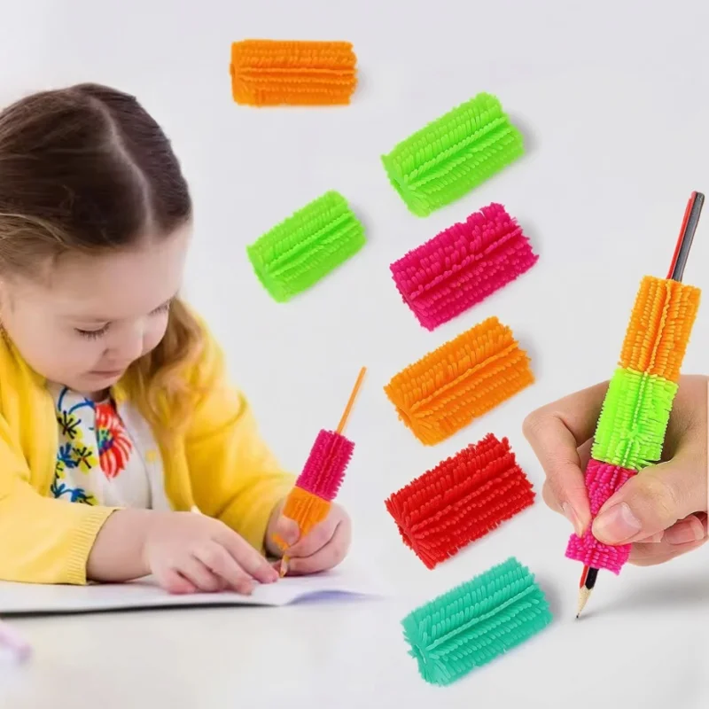 ماو ماو مجموعة أقلام لينة وملونة إصبع ضغط لعبة الأطفال الكتابة تعلم القرطاسية مساعد قبضة مصحح Lala Le #1