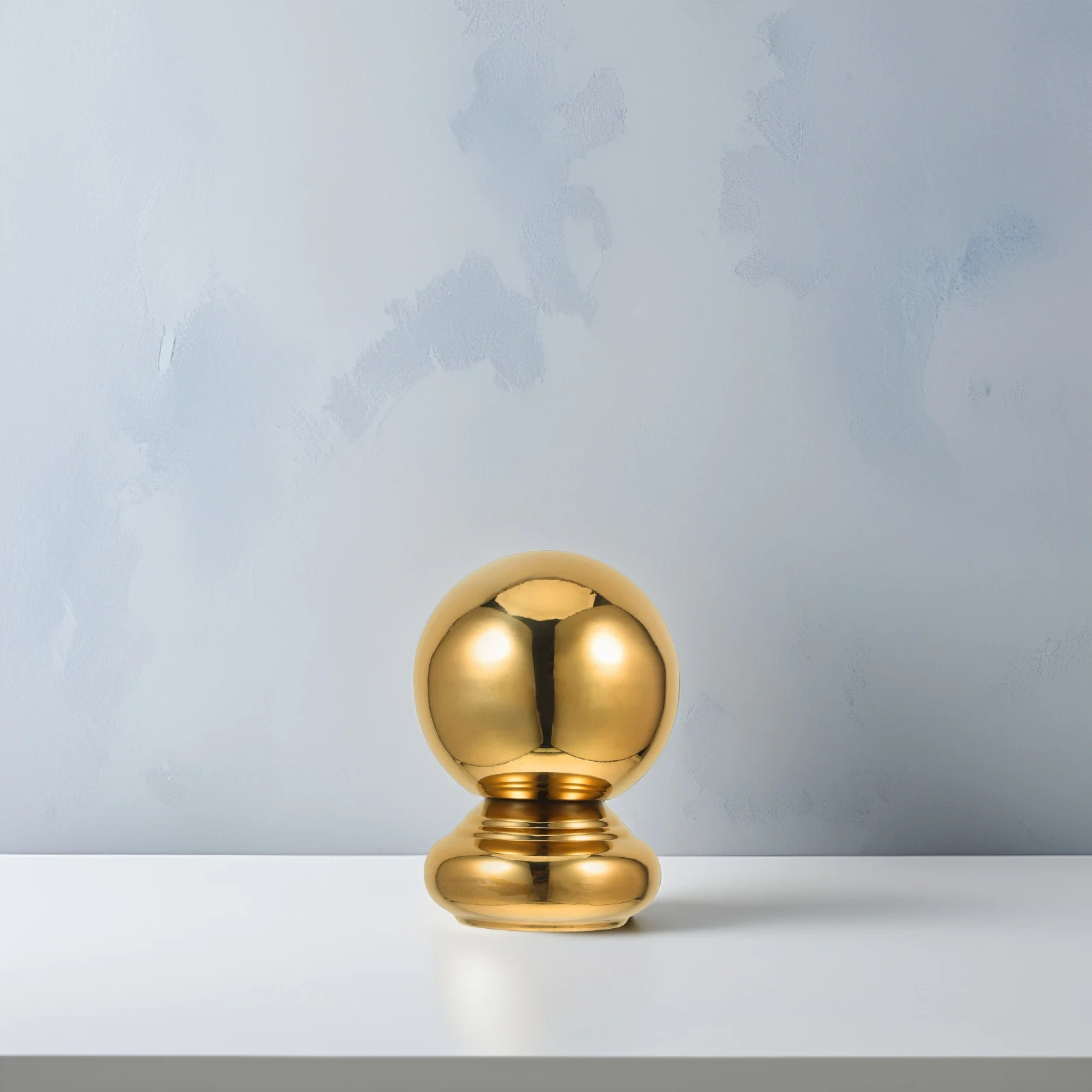 Abilios de tapa de bola de Metal dorado de 32Mm, accesorios de decoración para valla de césped, valla de puerta de escalera de cubierta de jardín de fácil instalación de acero inoxidable