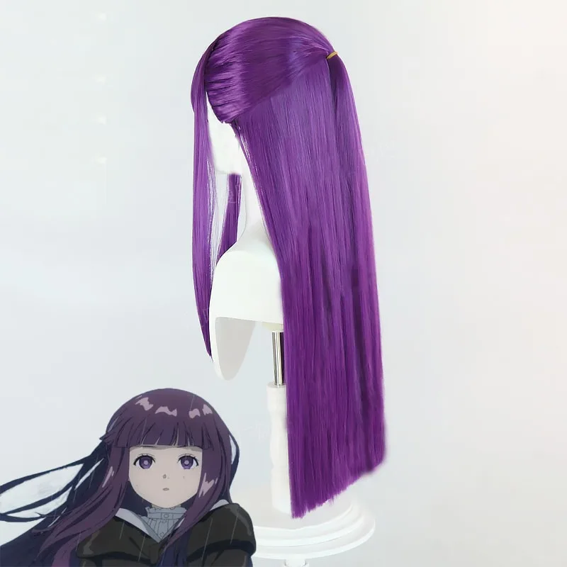 Purple Long Hair High-temperature Silk Anime Firen Daily Wear Cosplay Wig Stage Performance Festival Party Simulated Hair