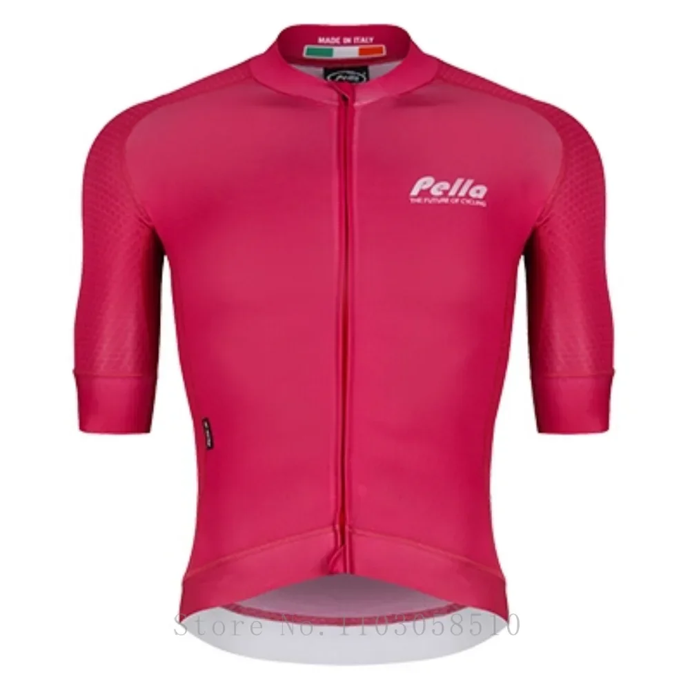 PELLA Cycling Jersey Short Sleeve Summer men's Tops Moisture Absorbent Fast Drying Road Mountain Bike Jersey Cycling Clothing
