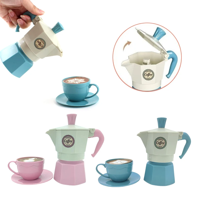 4/5/7 Uds. Casa de juegos/cocina al aire libre DIY juego de té de la tarde juguete para niños regalo juego de simulación juego de café vajilla