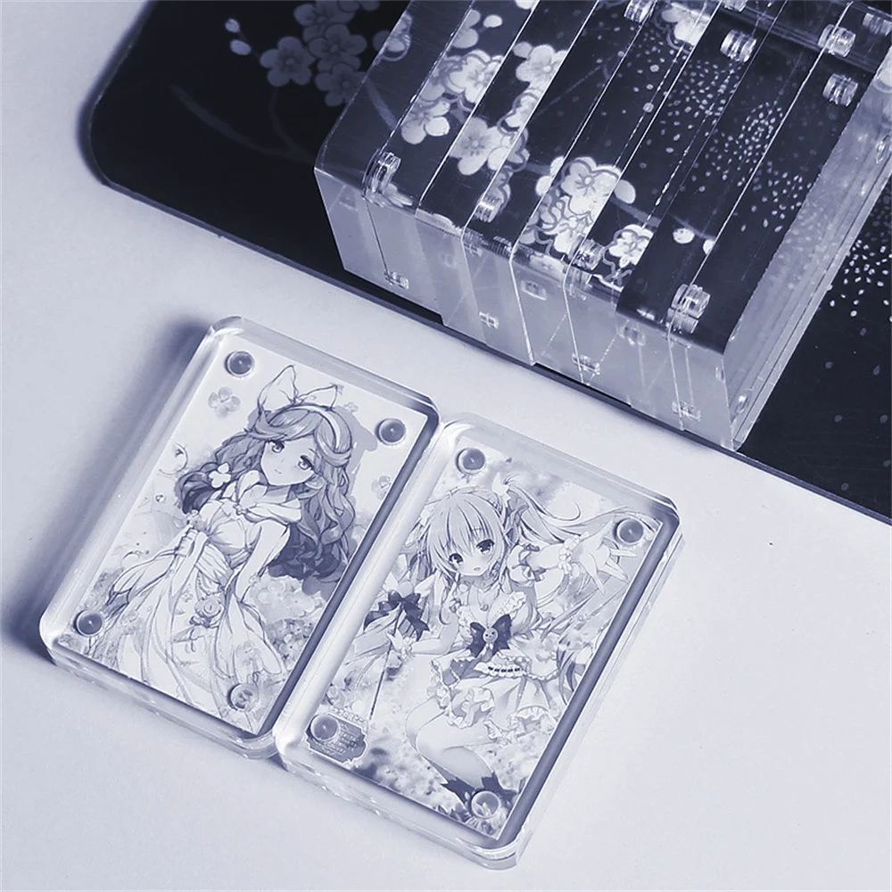 Transparente Acrílico Photo Frame, Frame Display Magnético, Poster Rack, Clear Poster Card Stand, Room Desk, Decoração de casa, 2pcs