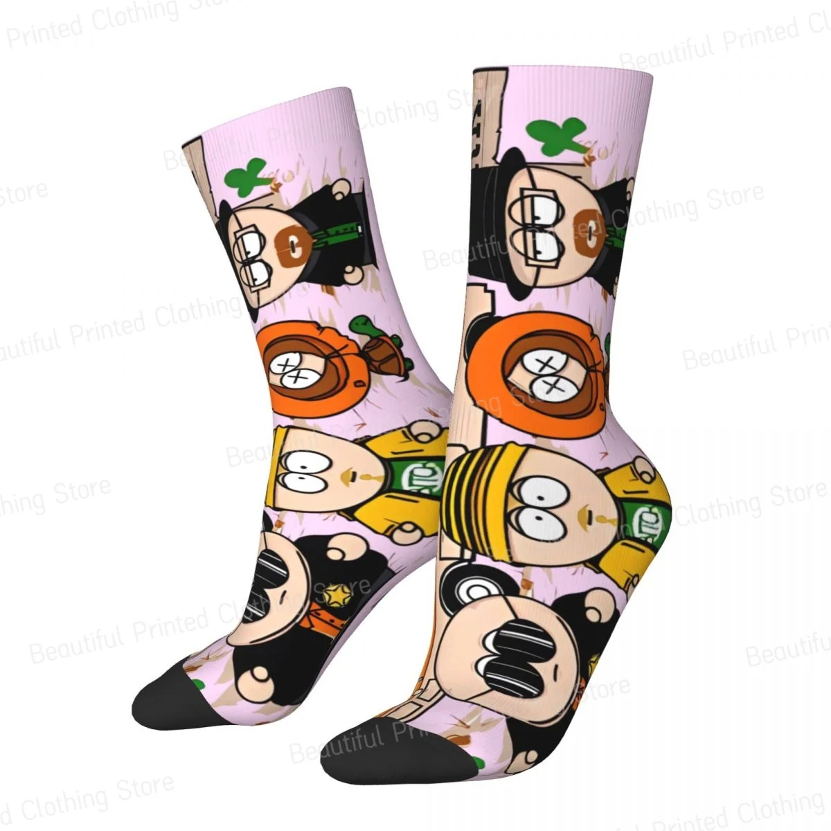 S-southpark Theme Breaking Park Men Women Round neck Socks Outdoor Novelty Spring Summer Autumn Winter Stockings Gift