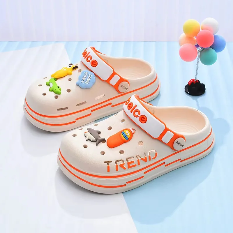 Fashion kids Slippers Boys And Girls Sandals Summer Kids Indoor Bathroom Slides Flat Shoes Soft EVA Children Beach Flip Flops