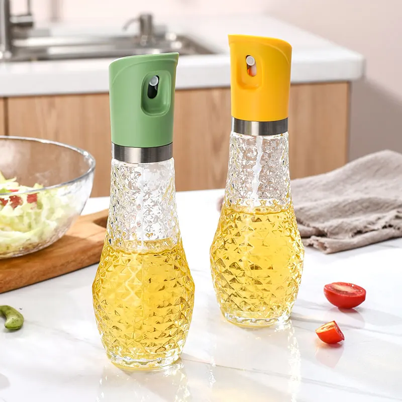 2024 New Kitchen Press Type Spray Olive Oil Sprayer Bottle Cooking Kitchen Baking Salad Olive Oil Sprayer Oil Spray Empty Bottle