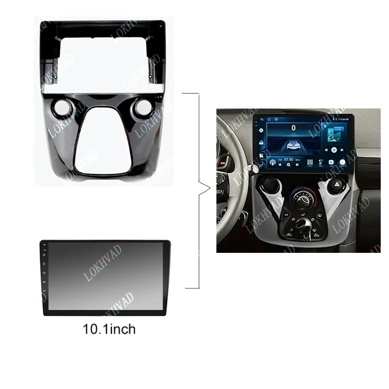 10 pollici Auto Telaio Fascia Adattatore Canbus Box Decoder Android Radio Dash Montaggio Pannello Kit Per Toyota Aygo Peugeot 108 Citroen C1