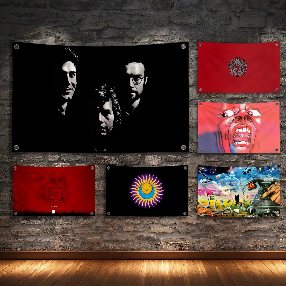 

Rock-K-King C-Crimsons Band Flag Room Bedroom Home&Outdoor Wall Hanging Concert Printed Background Decoration Art Banner