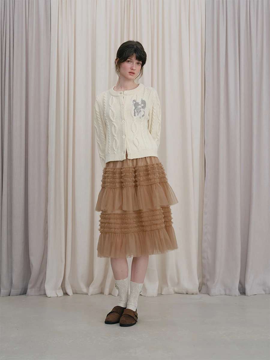 

Женская пышная юбка DKZ Princ Sle с кружевной отделкой, новая весенняя модель, свободная многослойная юбка-тортик из нейлоновой ткани, повседневная юбка для ежедневной носки