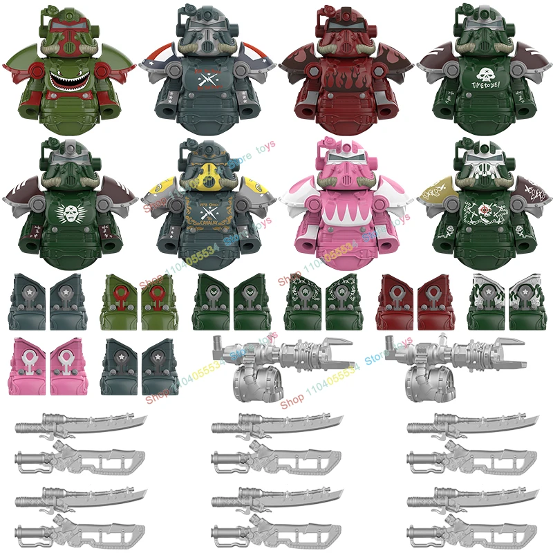 

W1352-W1359 NEW Game Series Building Blocks Mini Action Figures Armor Soldiers Warriors Toys for Children Birthday Gifts