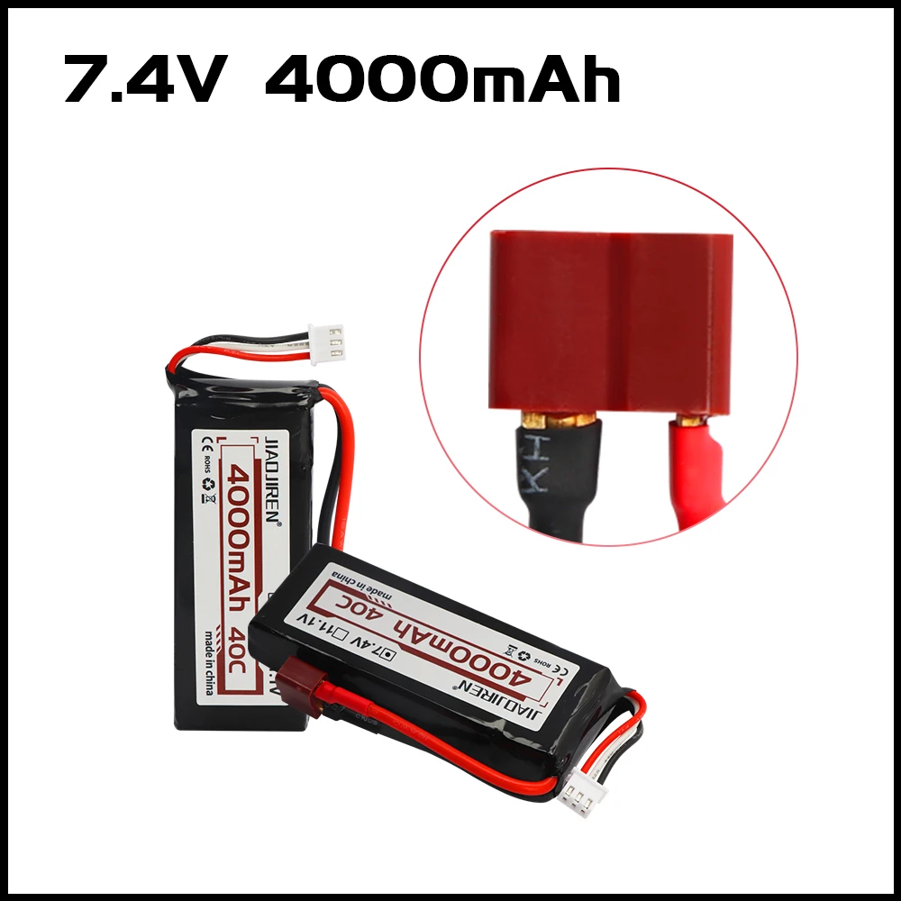 2S Lipo battery 4000mAh  FOR Wltoys 144001 144010 124017 124019 12428 12423 Upgraded rechargable battery for RC cars boat parts