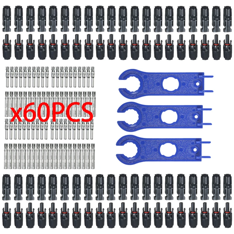 Darmowa wysyłka 200/100/40/20/10 szt. Złącze solarne DC 1000 v30a zestaw złączy panelowych Stecker do kabla PV/MC 2.5/4/6 mm2