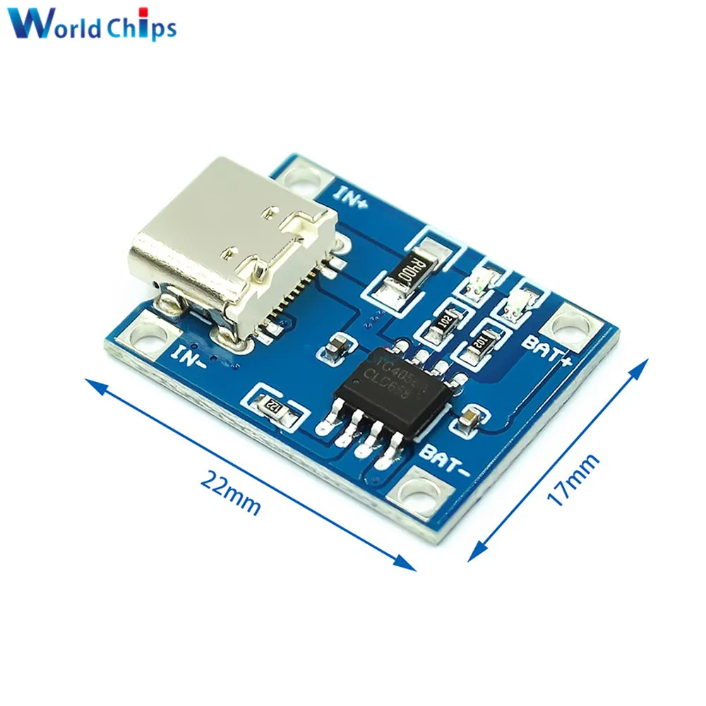 1PCS 5PCS 10PCS 5V Micro USB 18650 Type-c TP4056 Mini Lithium Battery Charging Board Charger Module no Protection Dual Function