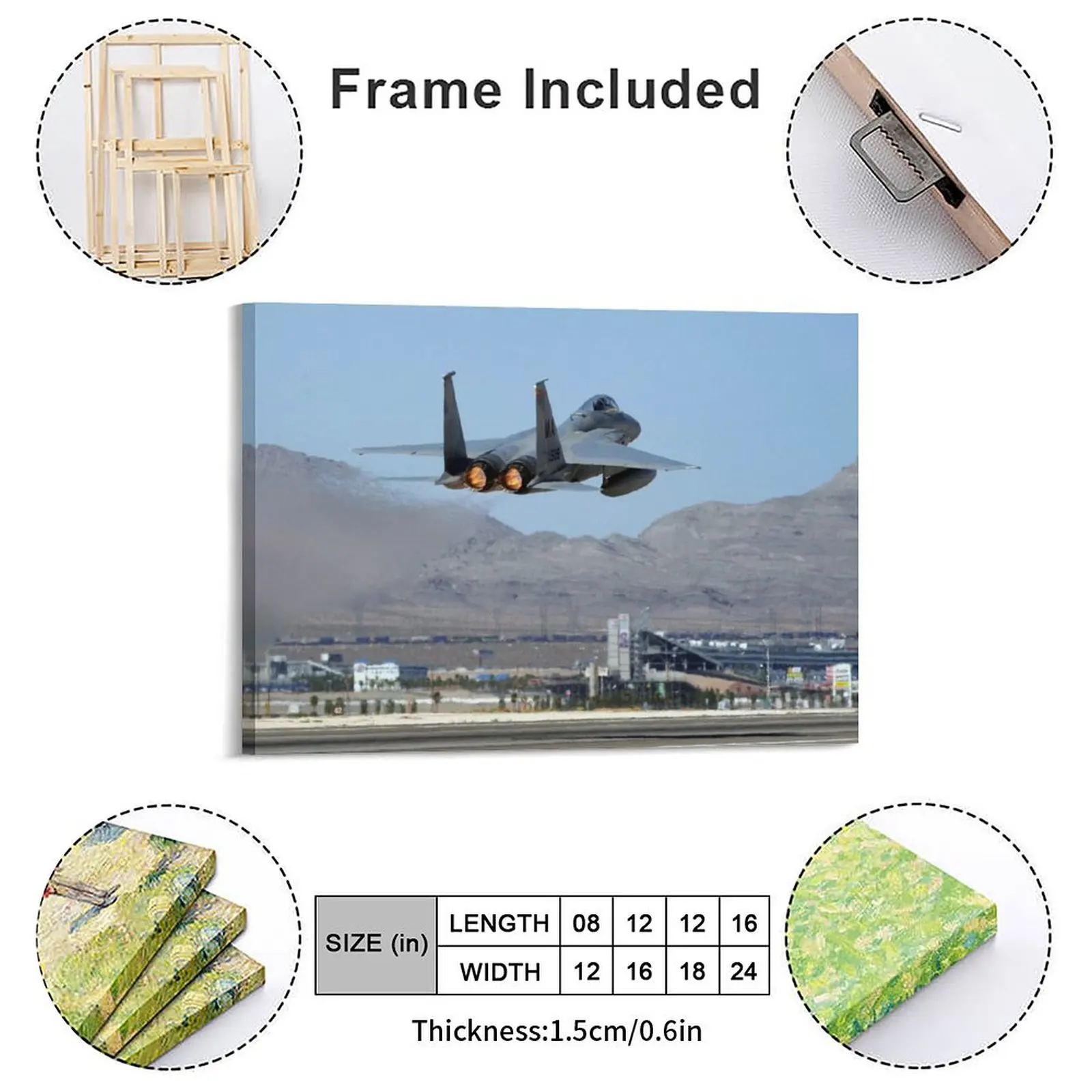 F 15 Military Jet Fighter Canvas Painting Funny Party Wall Plaque Customize Wall Plaque Framed Wall Paintings