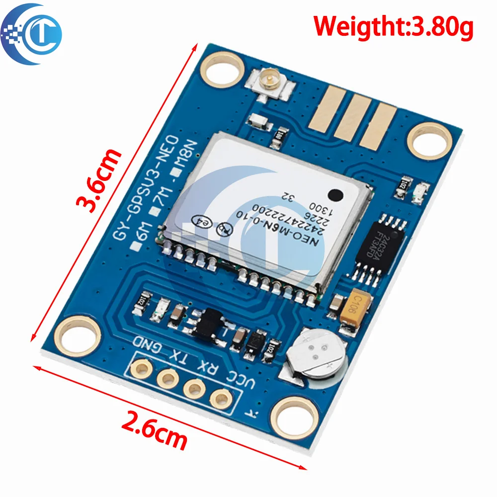 Moduł GPS GY-GPSV3 NEO-M8N NEO-6M do kontrolera lotu APM MWC PX4 Pixhawk V2.4.5 APM2.56 APM 1.65 -3.6V — zdjęcie produktu 5