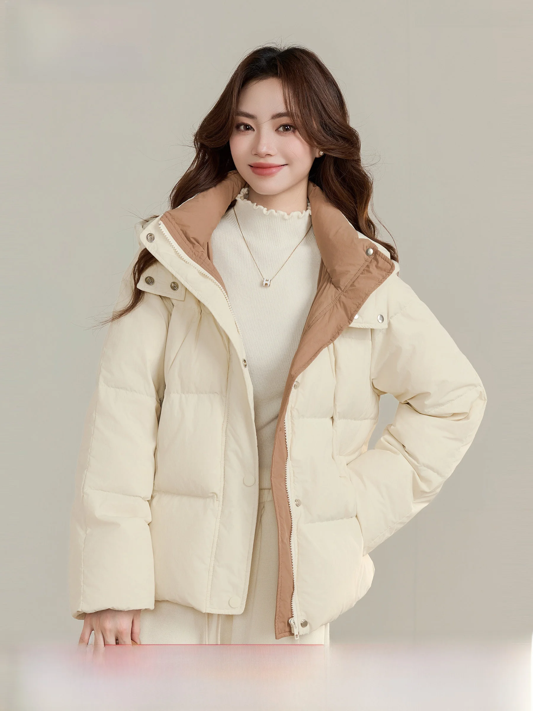 

Warm Clouds Dr ort down Jaet Women's Winter New Sle Small Size Cotton Coat Thi Outerwear Lingjiu Commute Sle