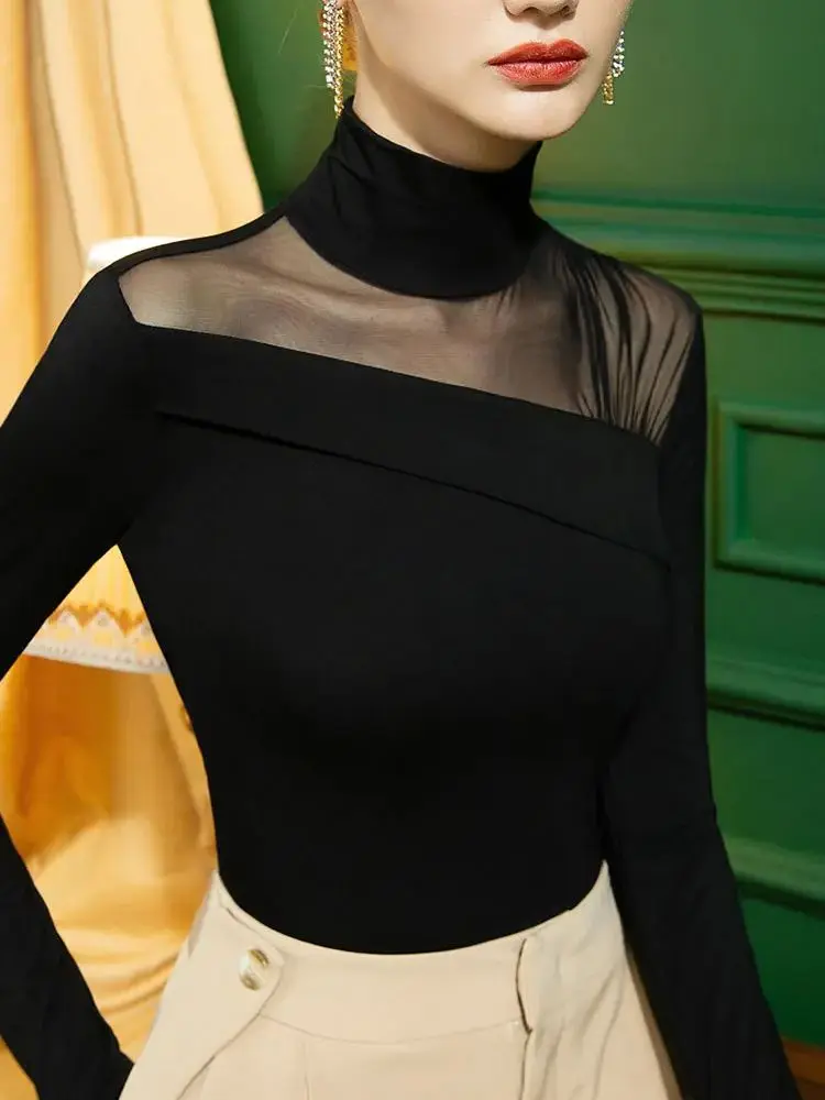 

Женская футболка из вискозы, с длинным рукавом