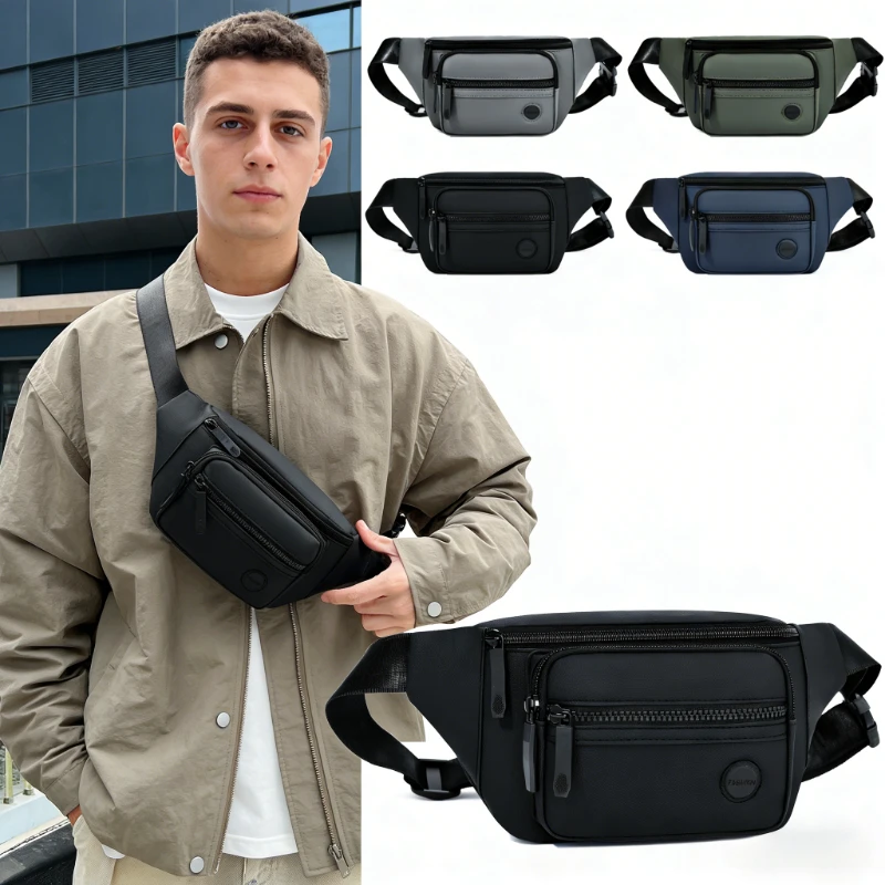 Waterproof Waist Bag Unisex Durable Nylon Hip Belt Pouch for Outdoor Sports Motorcycle Riding Climbing Travel Fanny Pack Gear