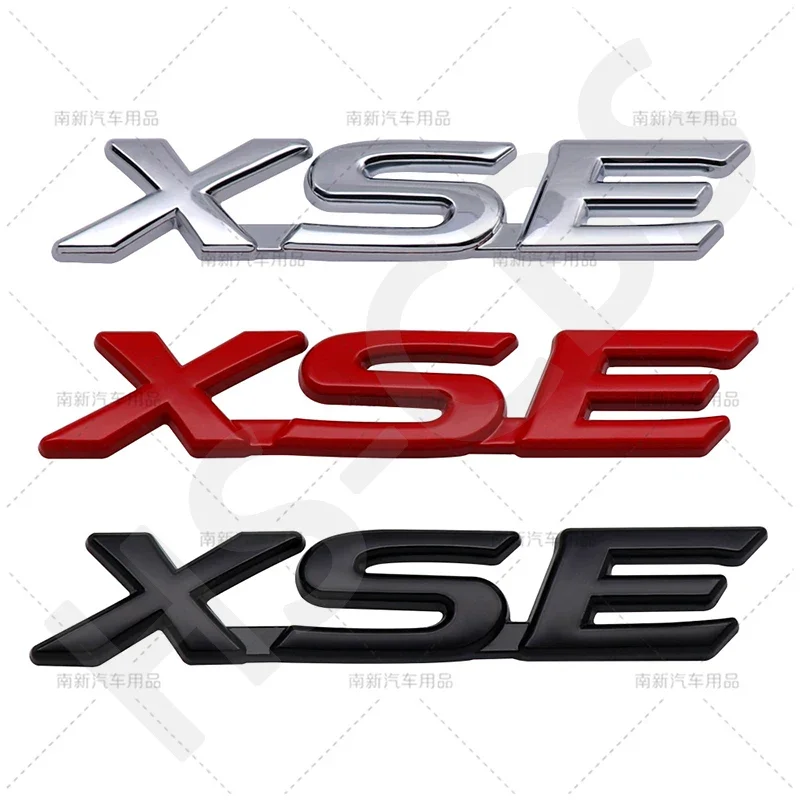 1Pcs 3D Metal XSE Letter Logo Car Rear Trunk Emblem Body Door Fender Badge Decals Tailgate Sticker Car Styling Accessories