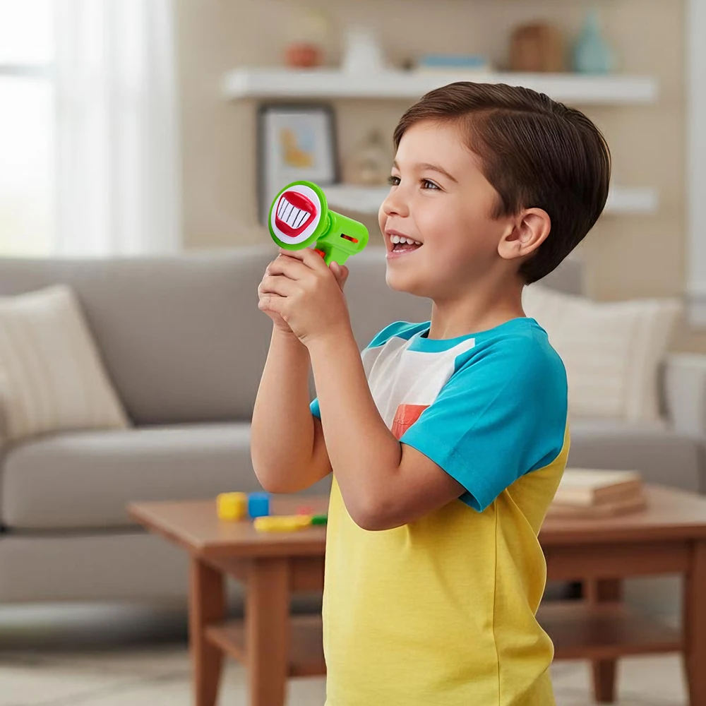 لعبة مكبر صوت متغيرة الأدوار للأطفال، 6 مؤثرات صوتية، متعة محمولة مع بطارية واحدة غير قابلة لإعادة الشحن 23A