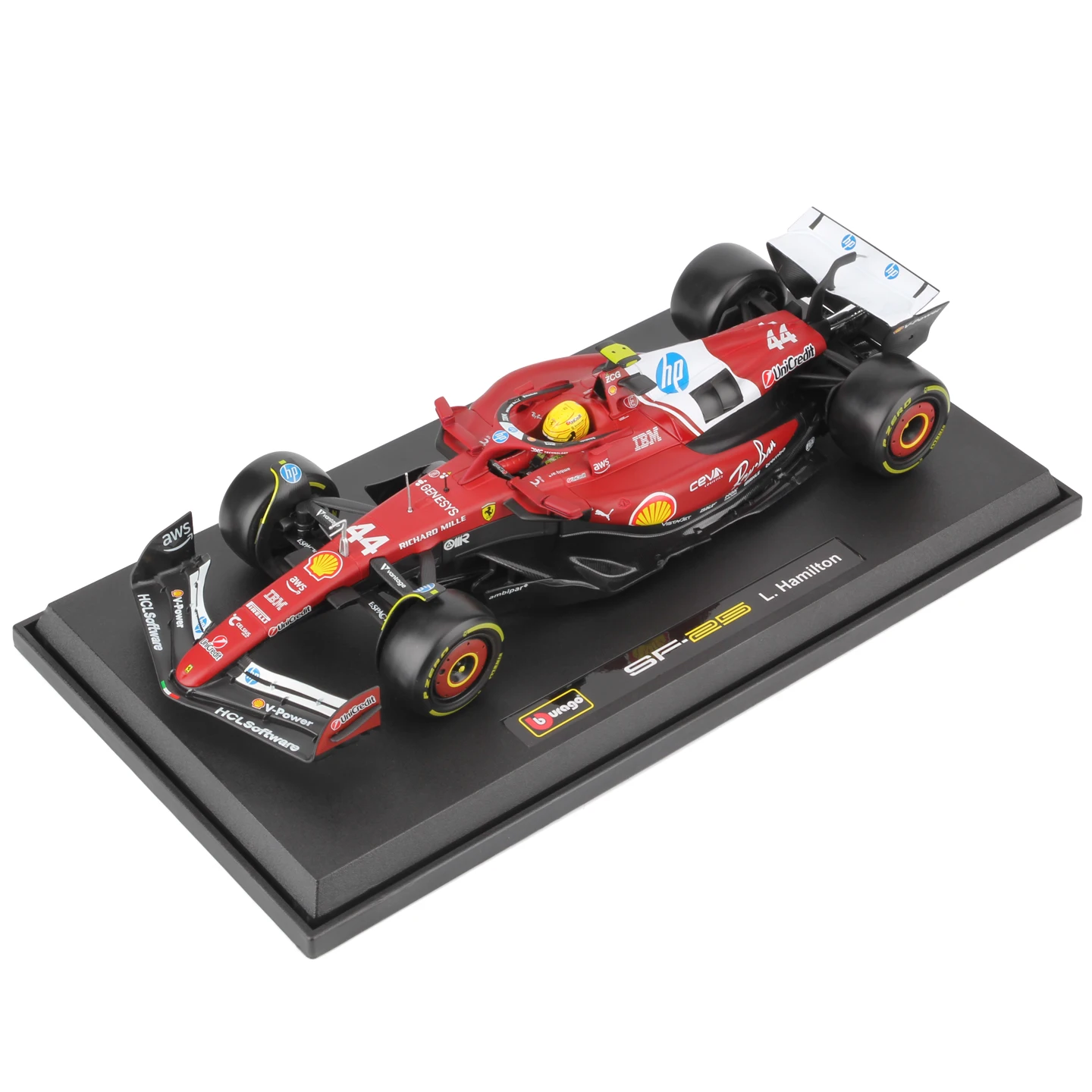 Bburago 1:18 2025 فيراري F1 SF-25 هاميلتون لوكليرف الأحمر الخارق سيارة رياضية سبيكة نموذج ثابت يموت يلقي المركبات لعبة قابلة للجمع
