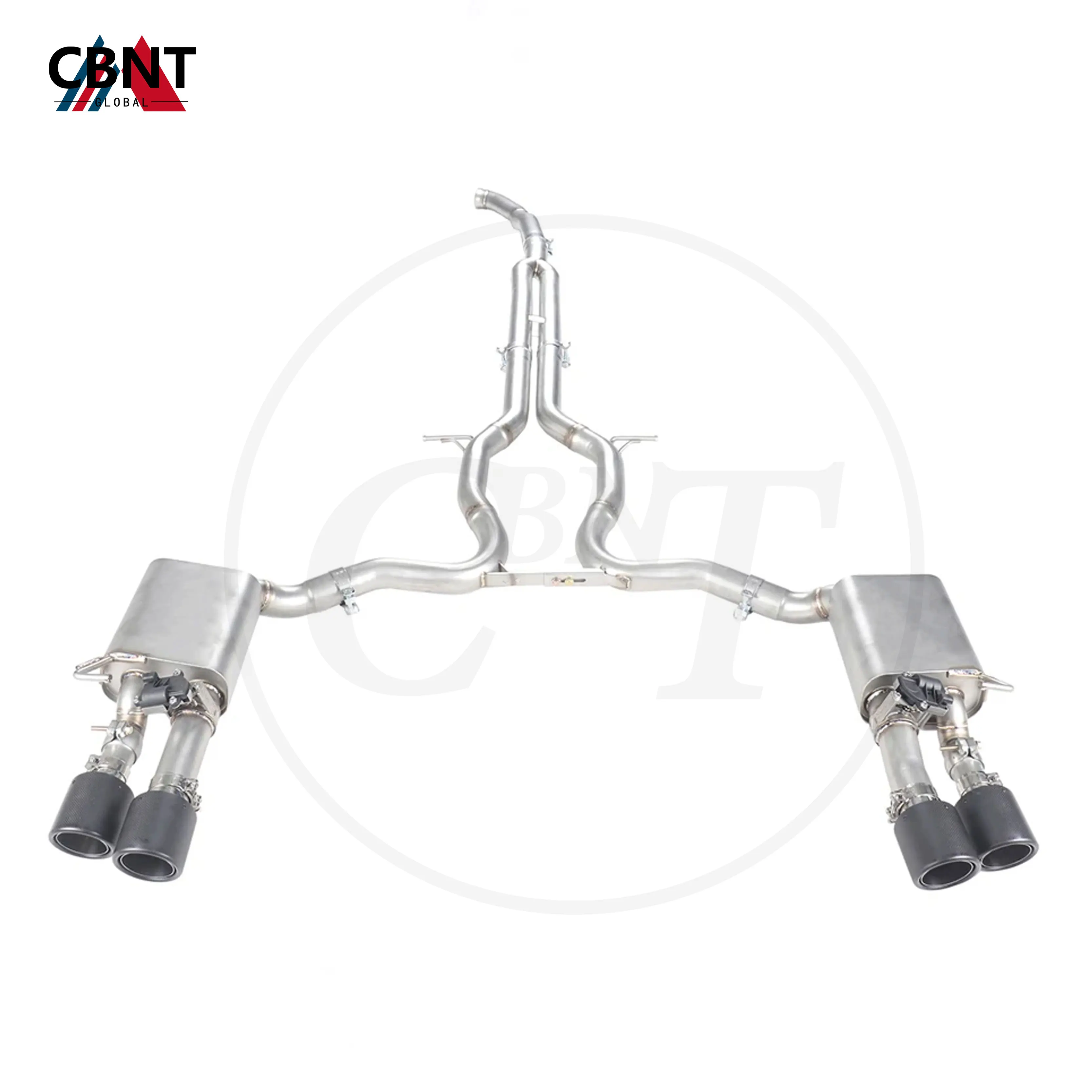 

CBNT Exhaust System Catback with Valve Muffler SS304 Stainless Steel Valved Exhaust-pipe for Porsche Panamera 971 3.0T