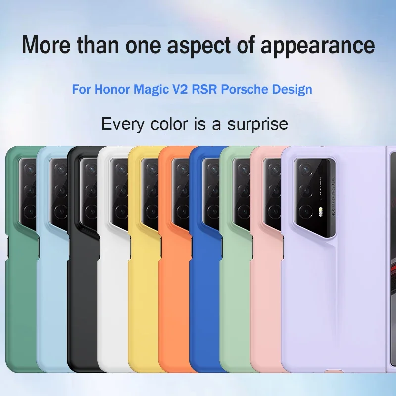 Candy Color Skin Friendly Matte Case For Honor Magic V2 RSR Porsche Design Slim Hard PC Shockproof Bumper Back Cover