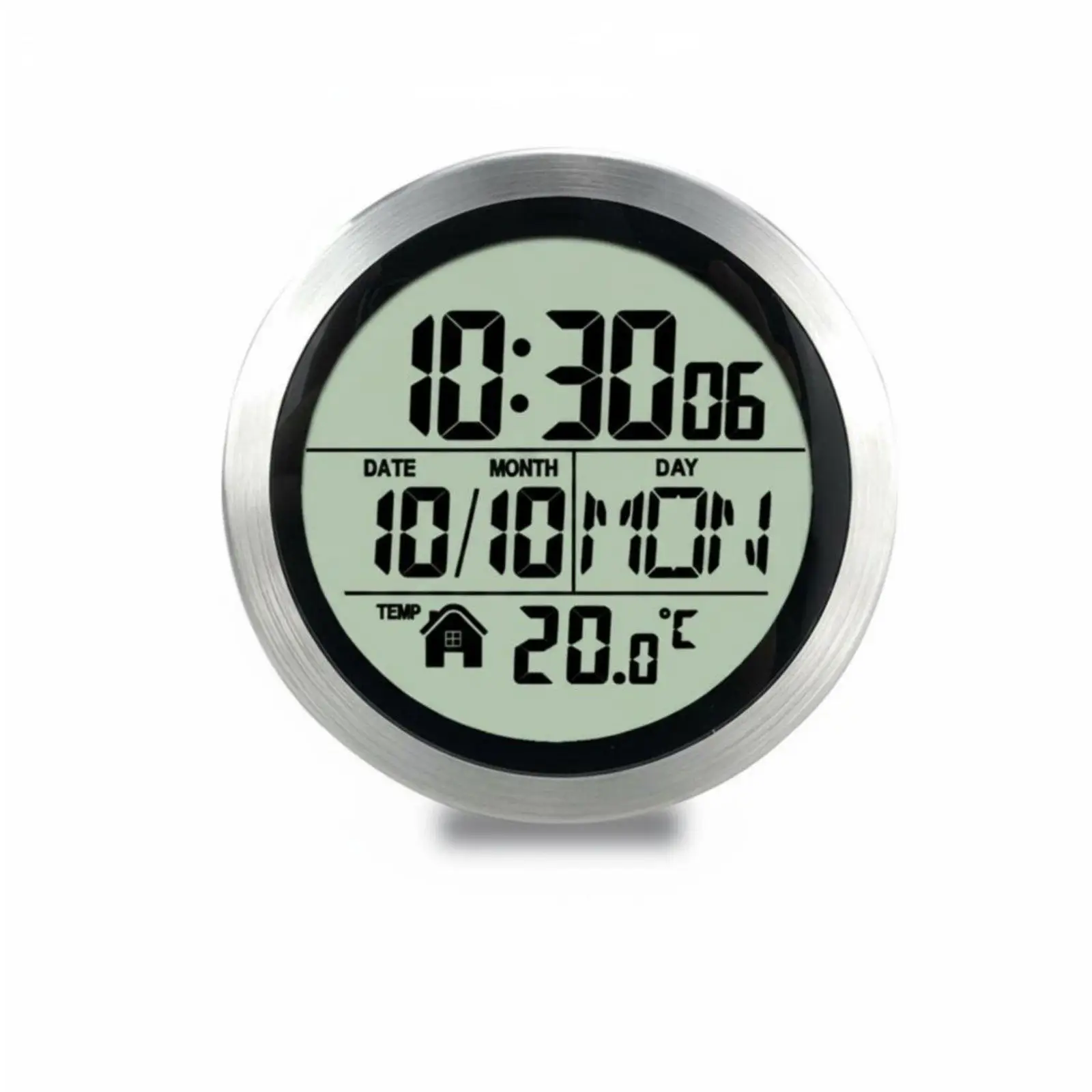 Waterproof Washroom Clock No Drill Silent Washroom Clock Dustproof Digital Wall Timepiece for Kitchen, Poolside