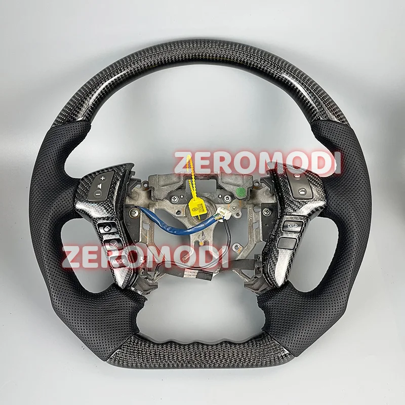 For Toyota Crown 05-09 Auto Replacement Steering Wheel Custom Refit Carbon Fiber Leather Wooden Steering Wheel