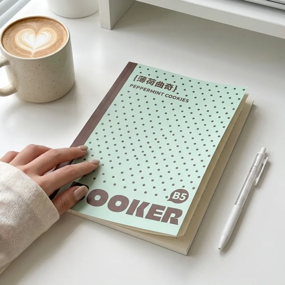 2 pcs/set Polka Dot B5 Loose Leaf Notebook Horizontal Line Inner Page Punched Pages Lined Journal Thin Soft Cover 60 Sheets