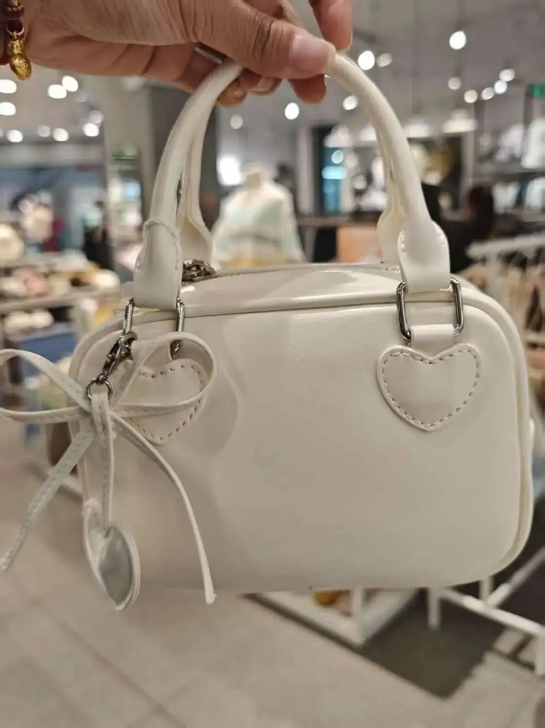 Bloom Haruku Beige Bowling Wallet Women Sweet Square Hand Bag Purse Hot Girls Versatile Casual Crossbody Bags Aesthetic