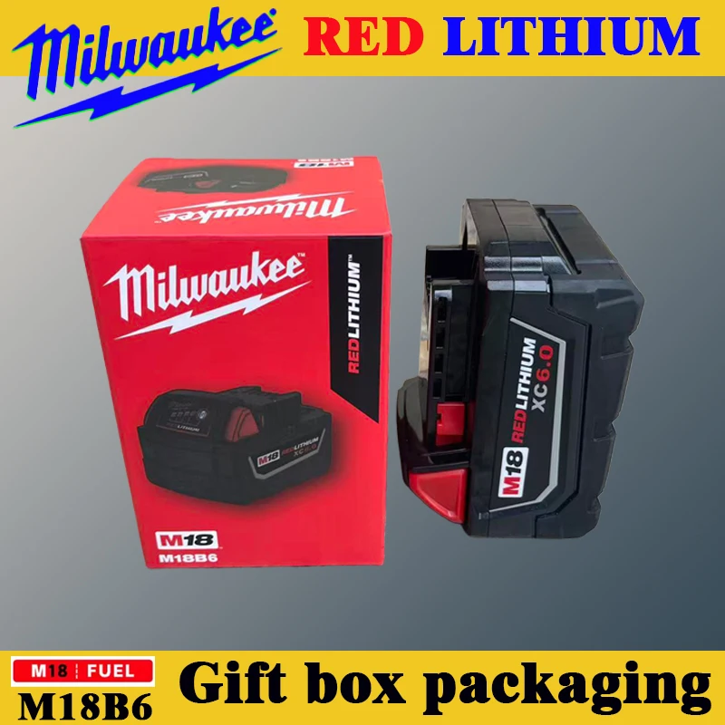 

Milwaukee M18B6 Original battery M18 6.0Ah ,Milwaukee charger, 48-11-1860, 48-11-1850, 48-11-1840,Tool Lithium Battery