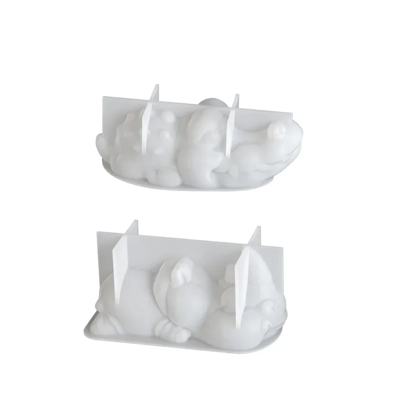Krokodil-Rhino-Silikonformen-Set, DIY Epoxidharz-Gießform für Aromakerzen, Schmuckanhänger, Niedliche Tier-Schreibtischdekoration, Kawaii-Geschenk