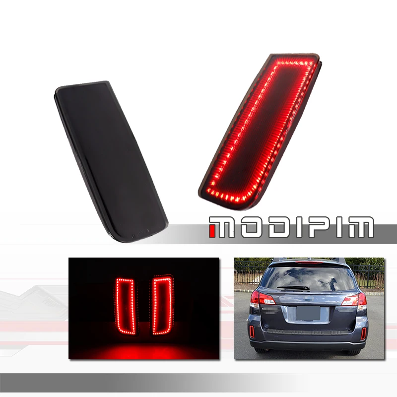 High Power Red LED Car Rear Bumper Reflectors Tail/Brake Lights, Rear Fog Lights For 2010 2011 2012 2013 2014 Subaru Outback