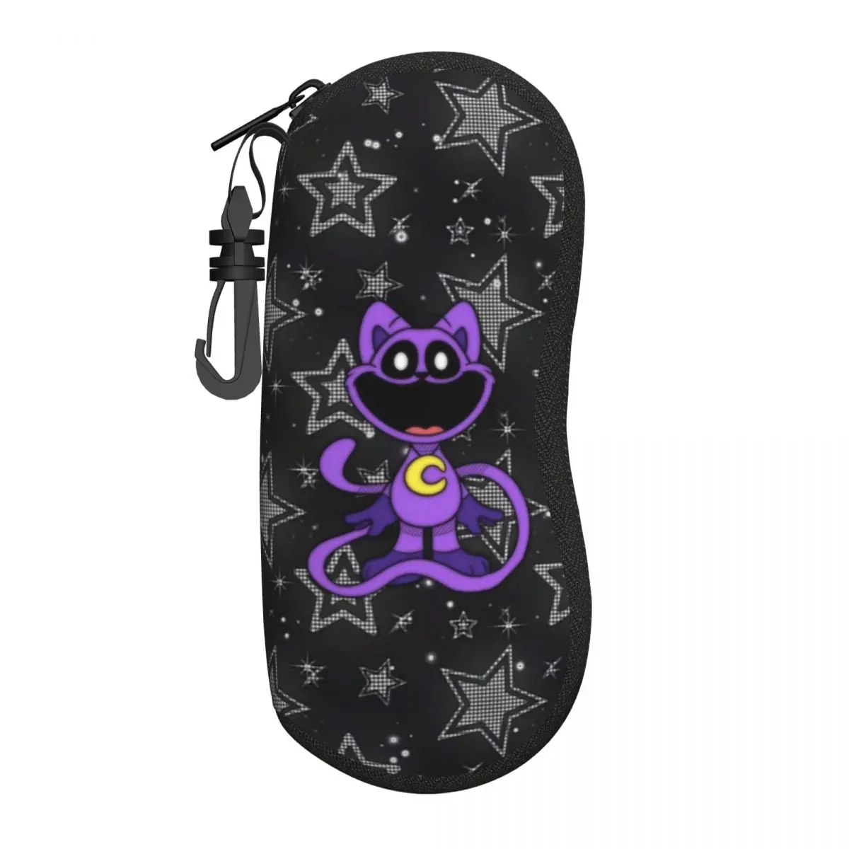 Custom Smiling Critters Catnap Sunglasses Soft Case Neoprene Zipper Shell Eyeglass Case Protective Box For Glasses