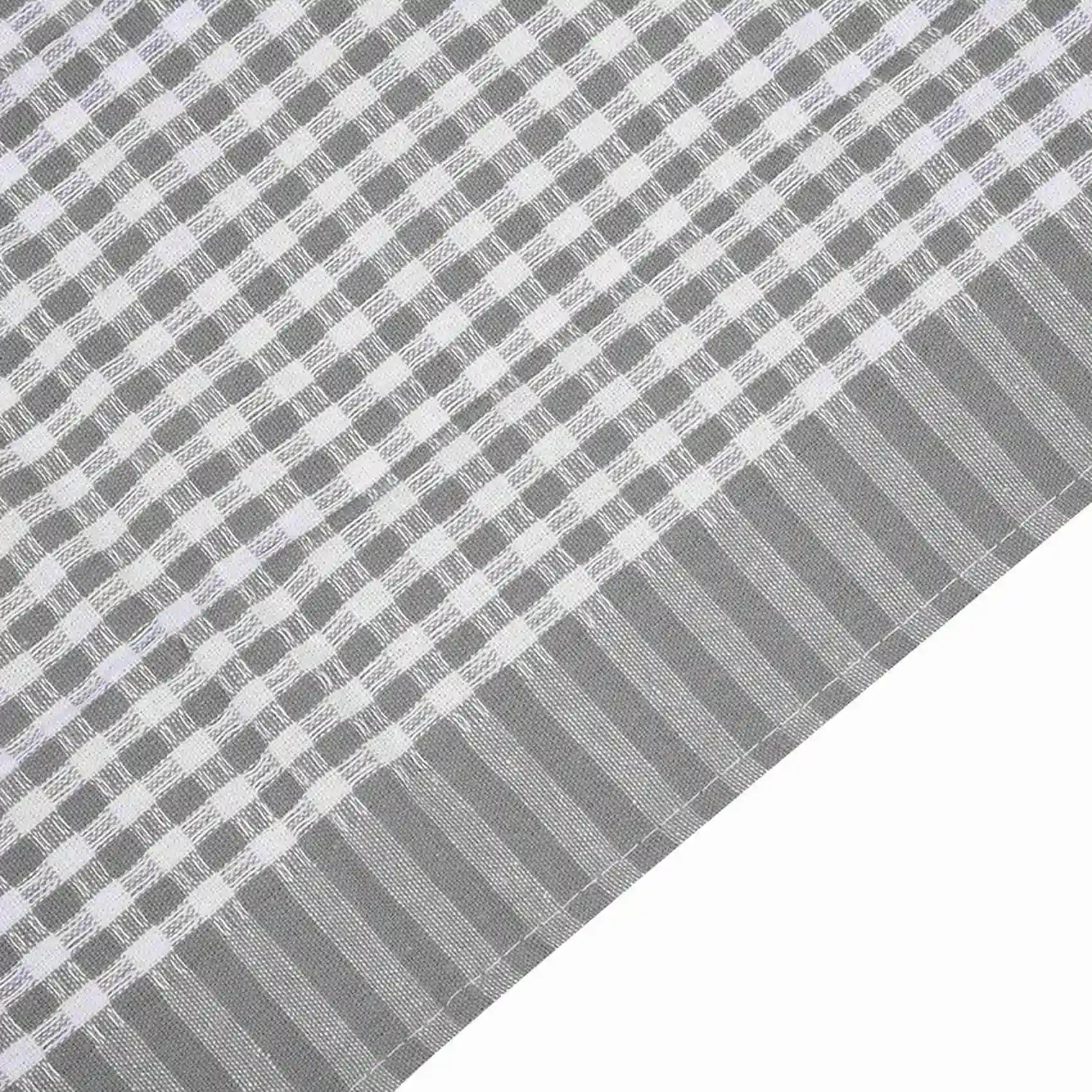 AA81-Classic Kitchen Towels, 100% Natural Cotton, The Best Tea Towels,Dish Cloth,18 X 25 Inch,9 Pack,White With Grey Stripe