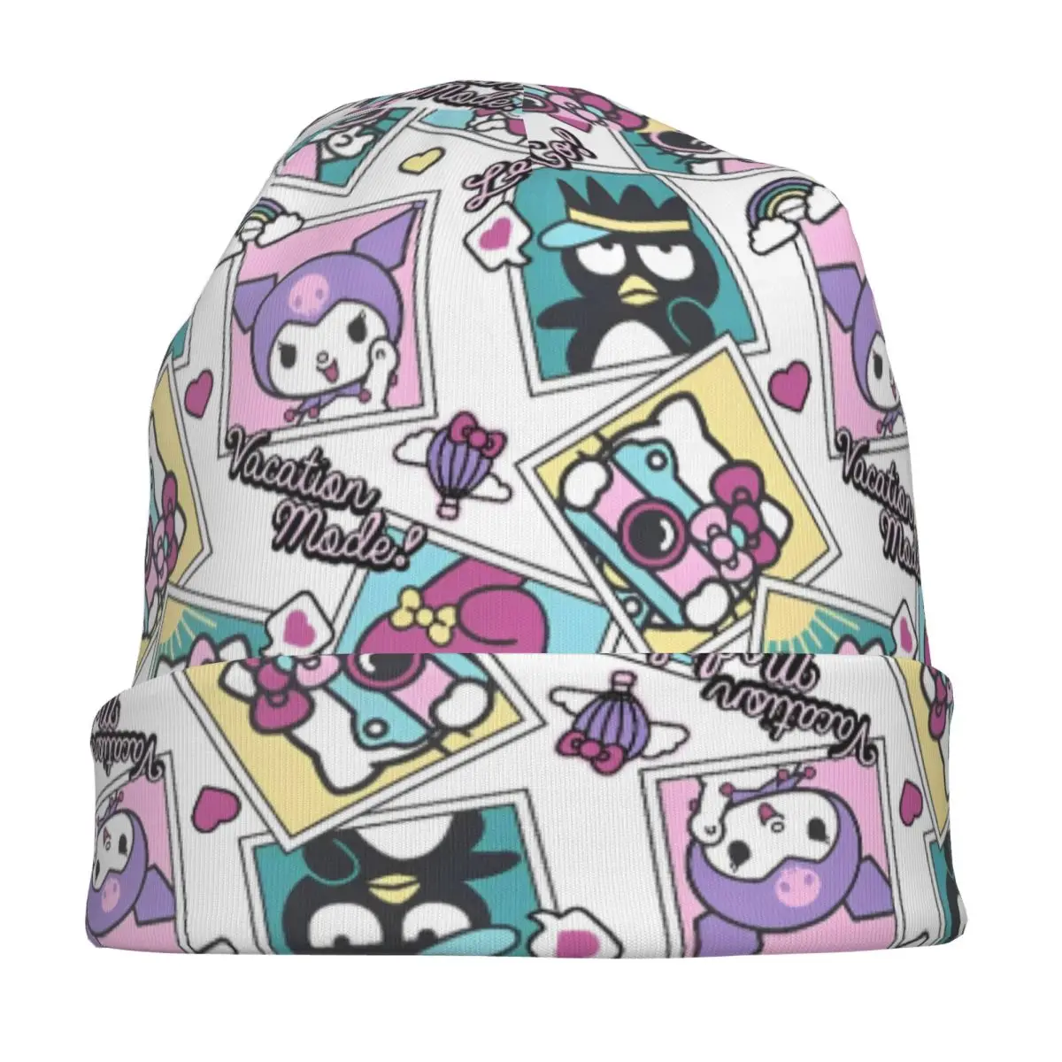 ハローキティ クロミ キャップ かわいい BADTZ-MARU ヒップホップ ユニセックス ストリート スカリー ビーニー帽子 夏 暖かい 両用ボンネット帽子