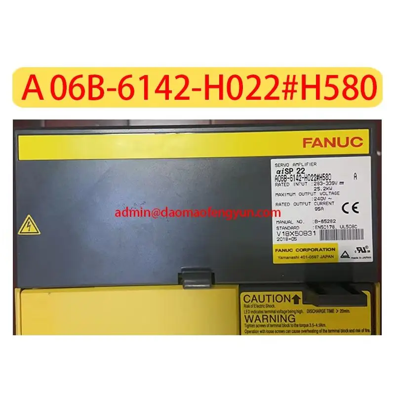 Servo Drive А06B-6142-H022#H580 Used，А06B 6142 H022 H580，Fast shipping